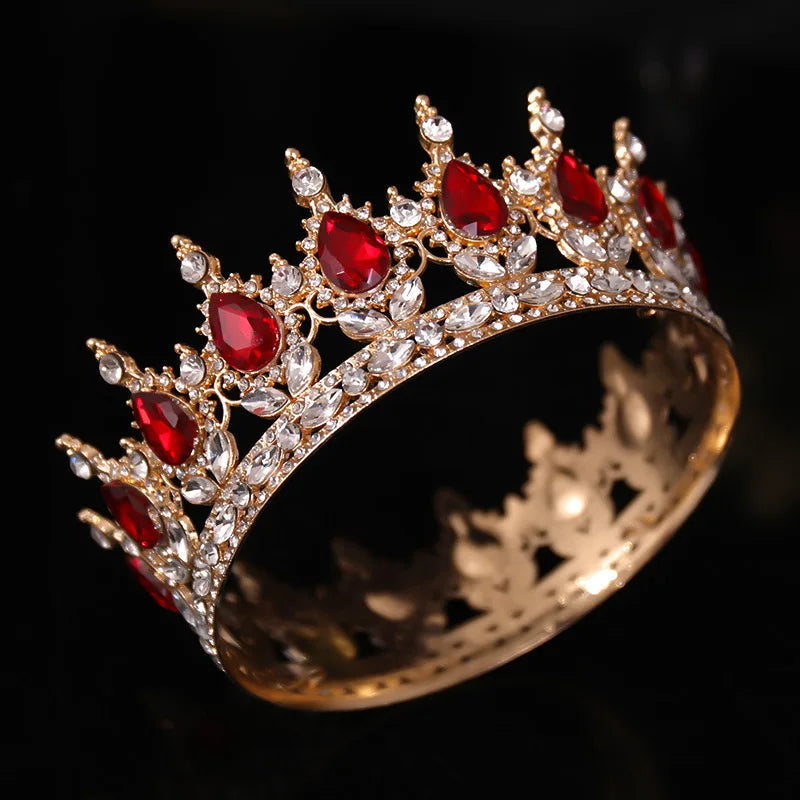 sengpan Big Crown for King and Queen Princess Pageant Tiaras and Crowns Rhinestone Headbands for Women Bride Wedding Hair Accessories