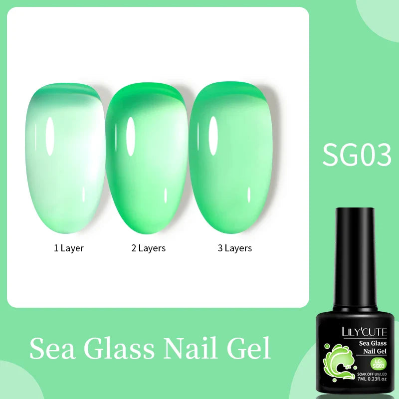 sengpan 7ML Aurora Top Coat Sparking Gel Nail Polish Semi Permanent UV Gel 2 In 1 Function Top Coat UV LED Nail Art Gel Varnish