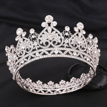 sengpan Big Crown for King and Queen Princess Pageant Tiaras and Crowns Rhinestone Headbands for Women Bride Wedding Hair Accessories