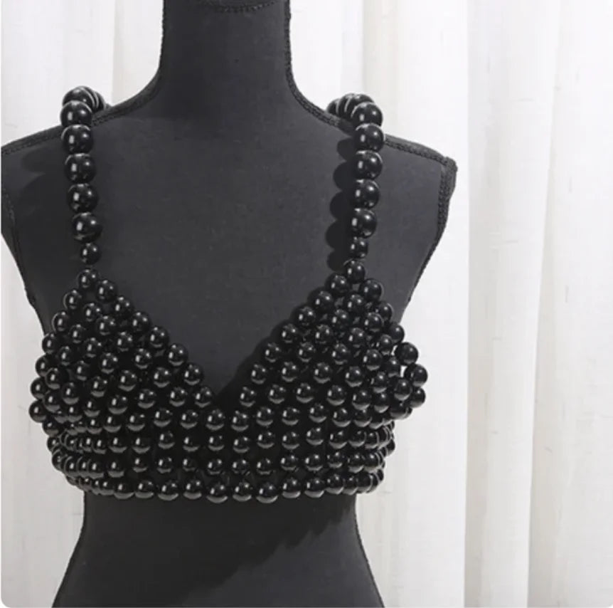 sengpan Pearl Body Chain Jewelry totally hand-made Bra fringed For Women Bridal Wedding Dress Beach Nightclub Pearl Waist chain