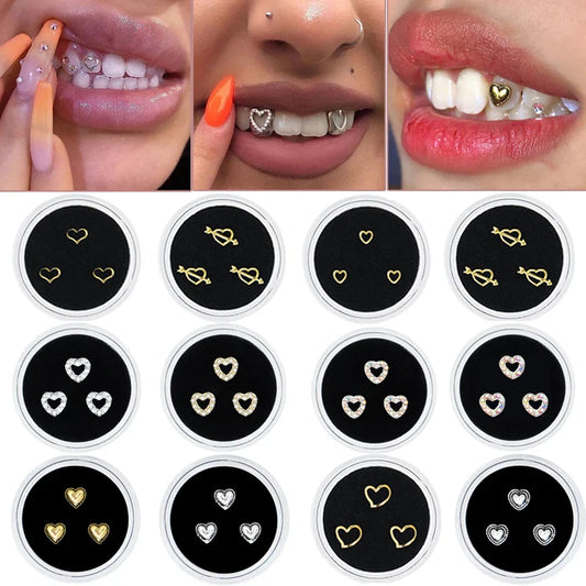 sengpan Dental Teeth Gems Beauty Diamond Jewelry Metal Decoration Fashion Cute Charming Multiple Types Of Love Shaped Dental Drills