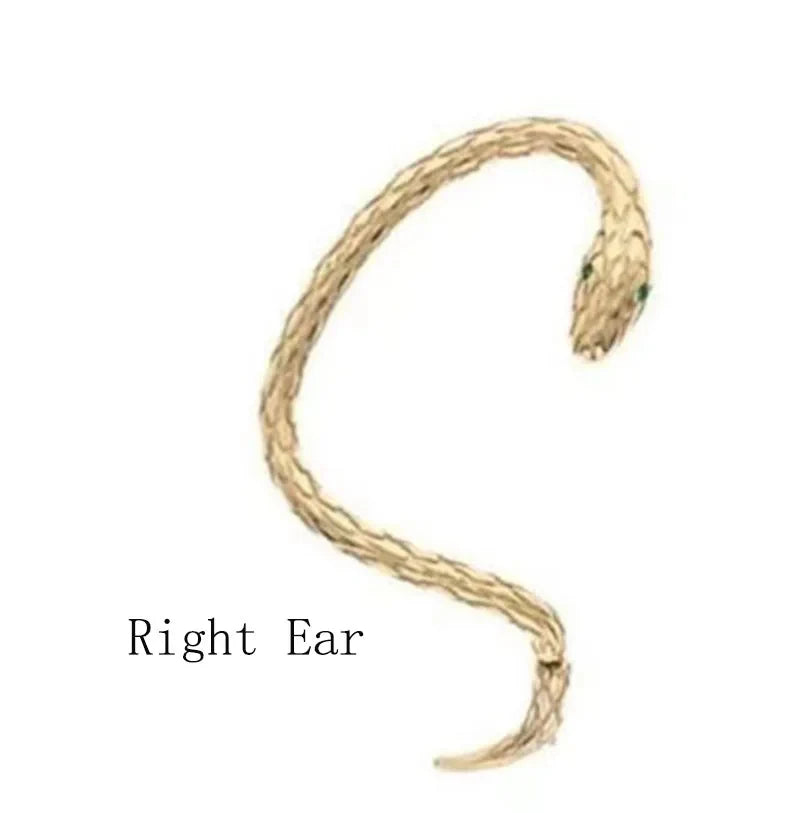 sengpan Small Snake Winding Earrings Female Vintage Creative Tide Male Couples Niche Design Sense