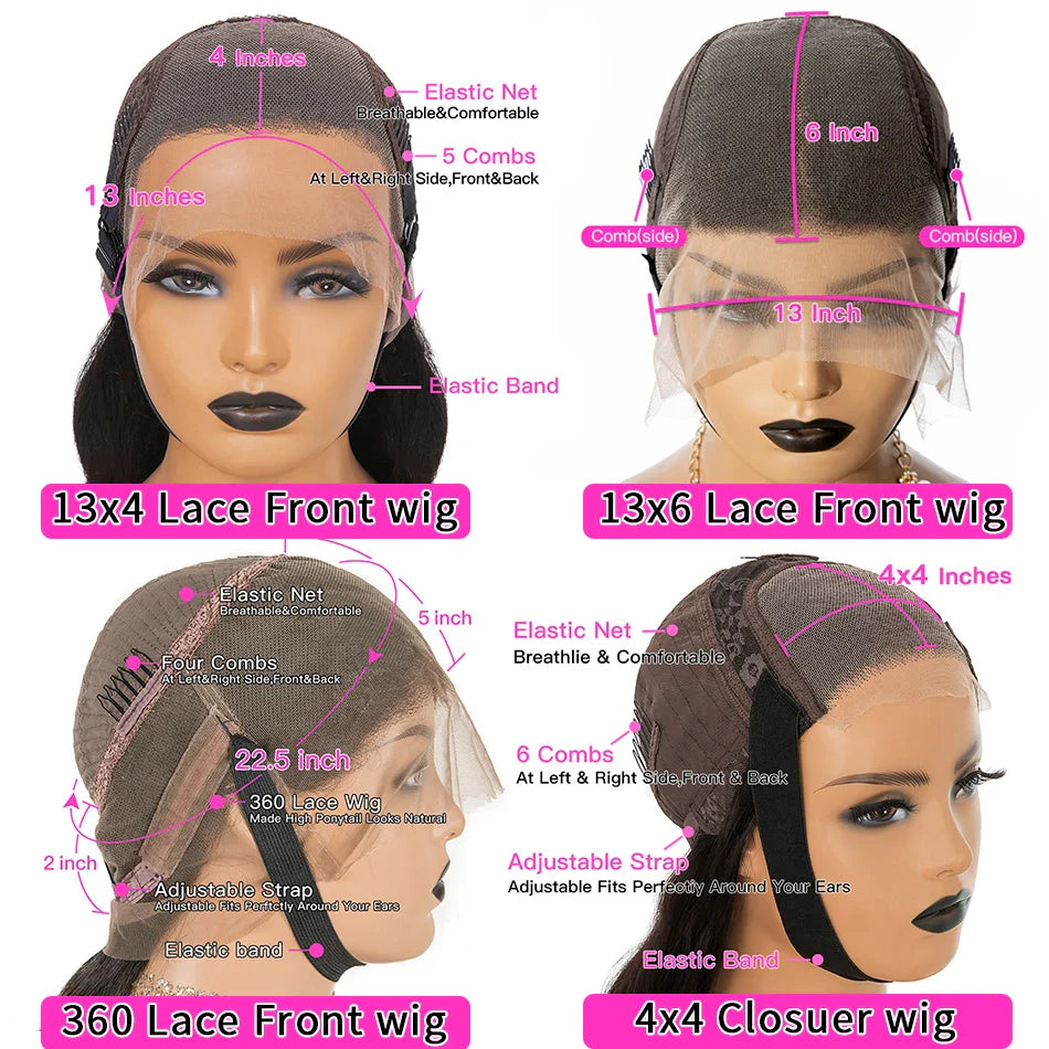 sengpan Body Wave Lace Front Human Hair Wigs for Black Woman 13x6 HD Lace Frontal Wig 180 Density Transparent Preplucked Human Hair Wig