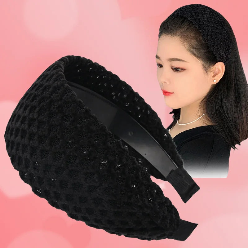 Lianfudai New, wide-brimmed headband, covering white hair, women's face washing, makeup headband, autumn and winter hair accessories.