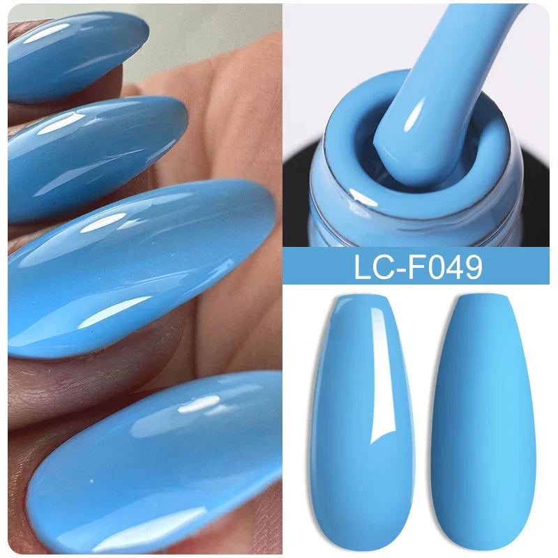 sengpan 8ML Clear Non Stick Hand Solid Extension Nail Gel Polish Carving Flower Nail Art Construction UV Gel Acrylic Varnishes