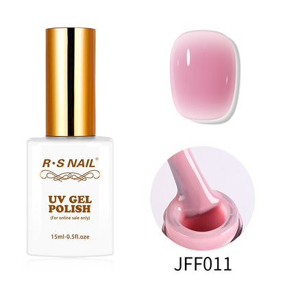 15ml Jelly Nude Color Gel Nail Gel Polish Clear Pink Semi-transparent French Gel Varnish Soak Off UV LED Nail Gel