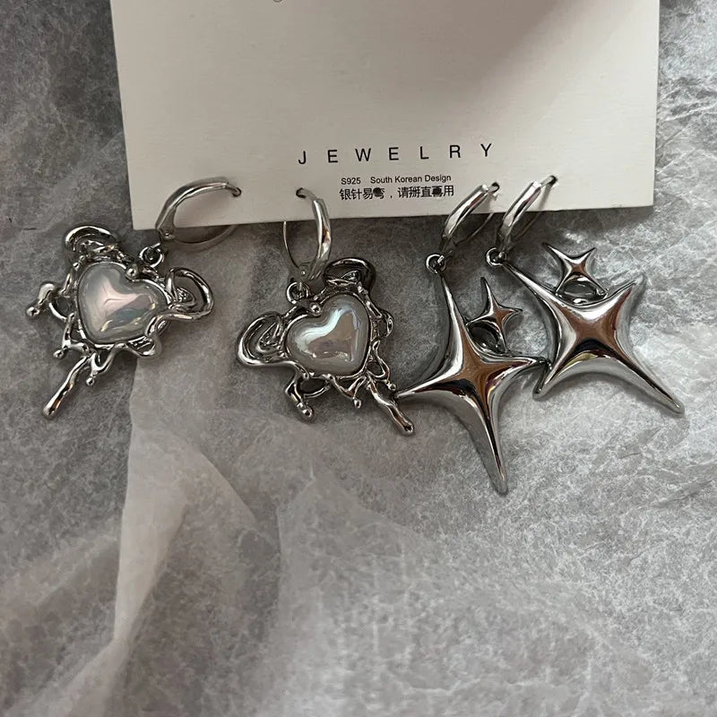 Lianfudai New Creative Star Earrings Fashion Tremella Earrings Gifts For Women Gift Holiday Jewelry Cute Star Earrings