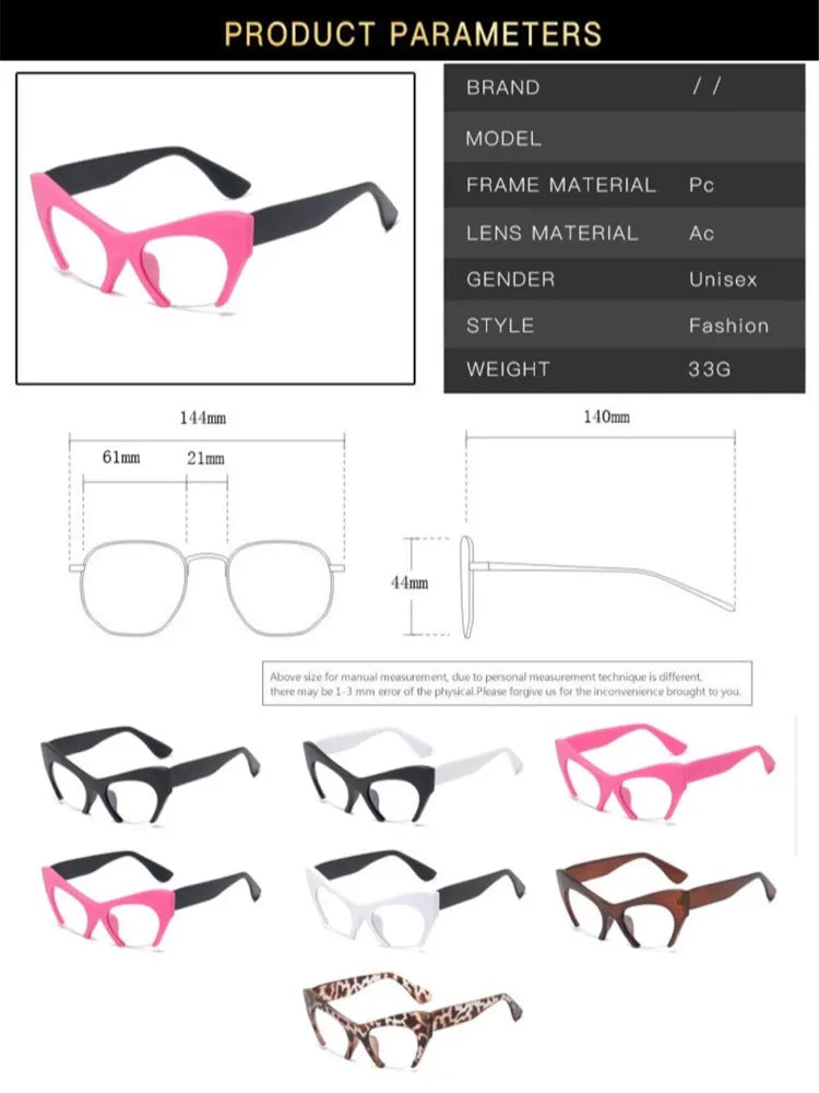 sengpan 2024 Vintage Cat Eye Glasses Clear Frame Women Fashion Transparent Optical Glasses Frame Cat Eyeglasses Frames Female Spectacle