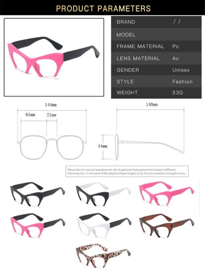 sengpan 2024 Vintage Cat Eye Glasses Clear Frame Women Fashion Transparent Optical Glasses Frame Cat Eyeglasses Frames Female Spectacle