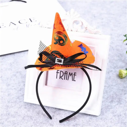 sengpan Witch Hat Hairbands Halloween Headwear Decoration For Children Girl Women Pumpkin Ghost Hair Accessories Cosplay Party Gifts