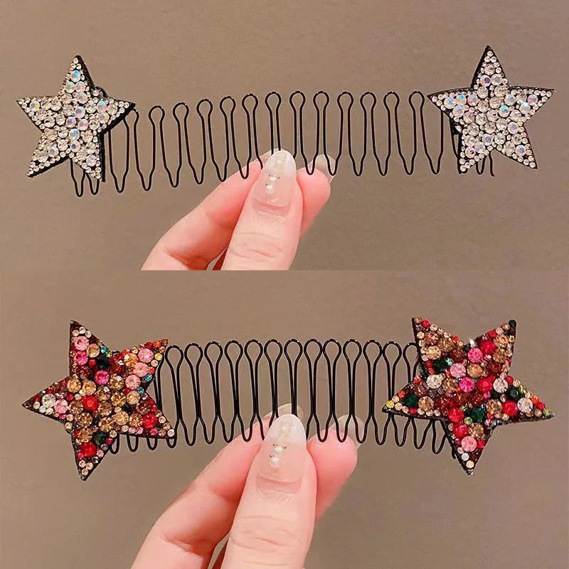 sengpan Camellia Hair Comb Invisible Bangs Hair Clip Tidy Artifact Hair pin Girls Hairpin Women Tools Fixed Inser Comb Hair Accessories