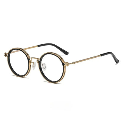 sengpan Vintage Round Metal Frame Anti Blue Light Blocking Glasses Women Men Fashion Optical Eyewear Reading Computer Eyeglasses