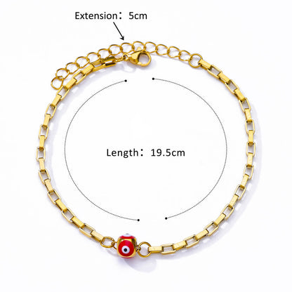 sengpan Evil Eye Beaded Anklets for Women Stainless Steel Gold Plated Ankle Bracelet New In Trend Summer Beach Jewelry Accessories