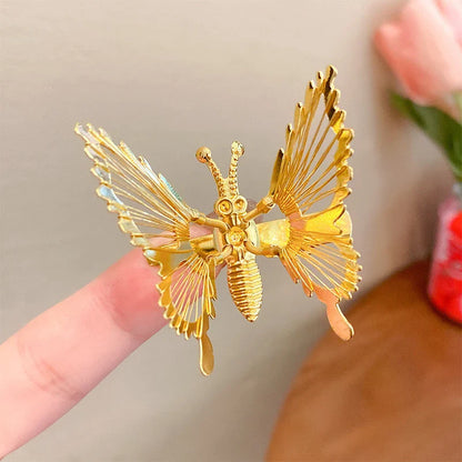 sengpan Shaking Move Wing Top Clip Bangs Kids Clip Shiny Rhinestone Moving Butterfly Children Hairpin Alloy Hair Accessories