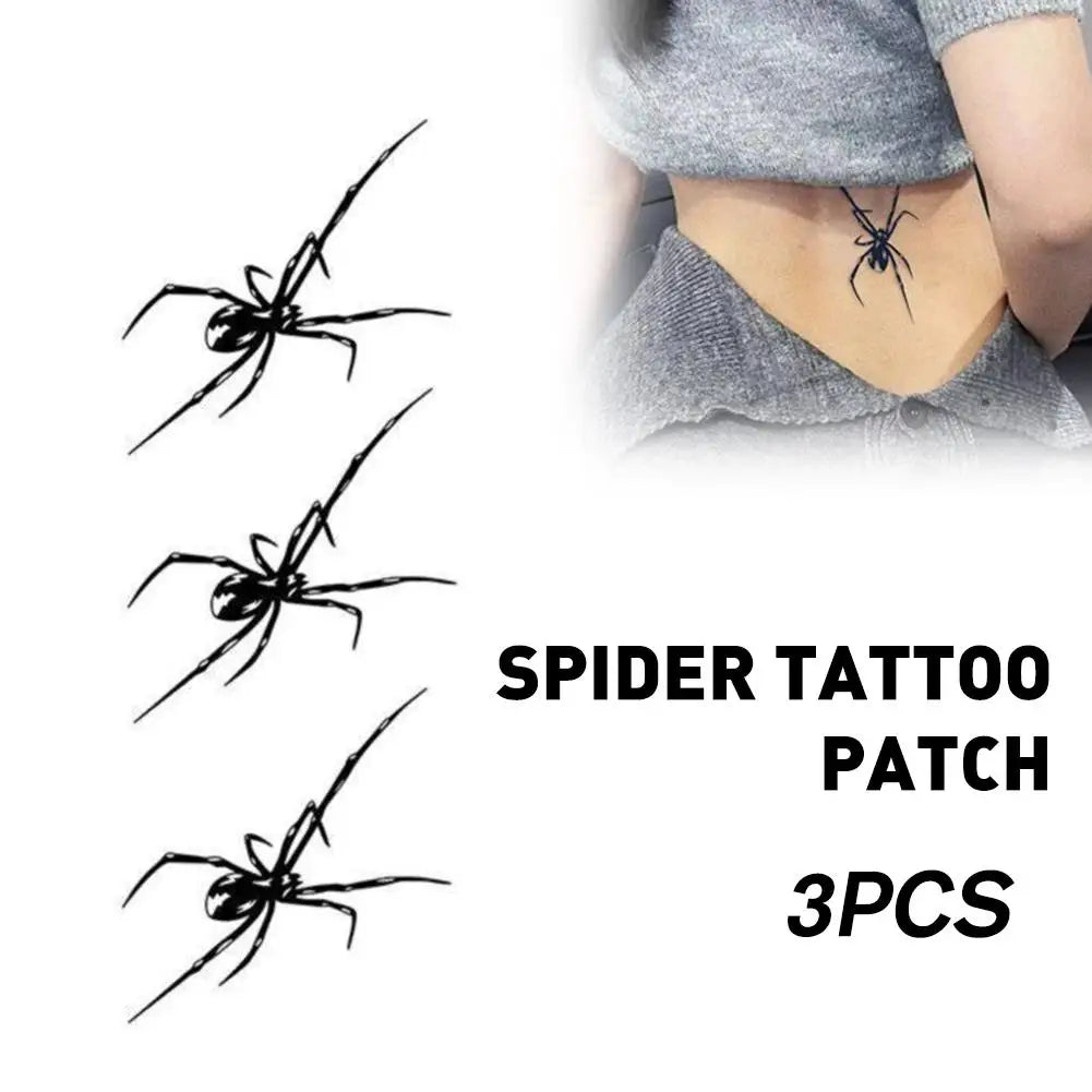 sengpan Spider Pattern Temporary Tattoos for Women Arm Sexy Waterproof Tattoo Stickers Cute Art Lasting Cartoon Y2K Fake Tattoo