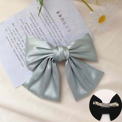 sengpan Oversized Bow Hair Accessories Fashion Satin Ribbon Hairpins Big Bow Hairpins Women Girls Satin Ladies Hairpins Cute