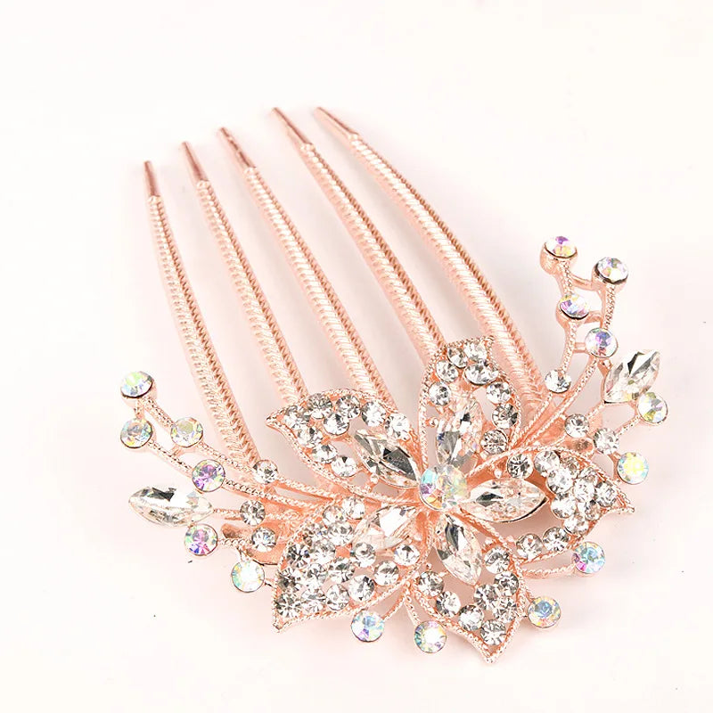 sengpan Women Bridal Rhinestone Hair Combs Clips Wedding Hair Accessories Hair Pin Bride Barrette Hair Tiara Jewelry Accessories