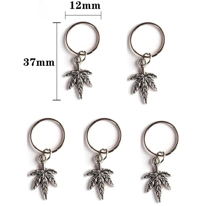 sengpan 5-50Pcs/Pack Silver Different Styles Charms Hair Braid Dread Dreadlock Beads Clips Cuffs Rings Jewelry Dreadlock Accessories