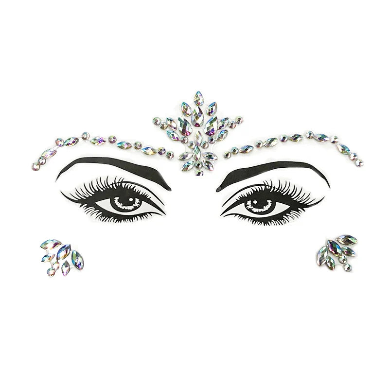 sengpan Rhinestones for Face Glitter for Face Stickers on Face Temporary Tattoos for Women Temporary Tattoos Fake Tattoo Tattoo Sticker