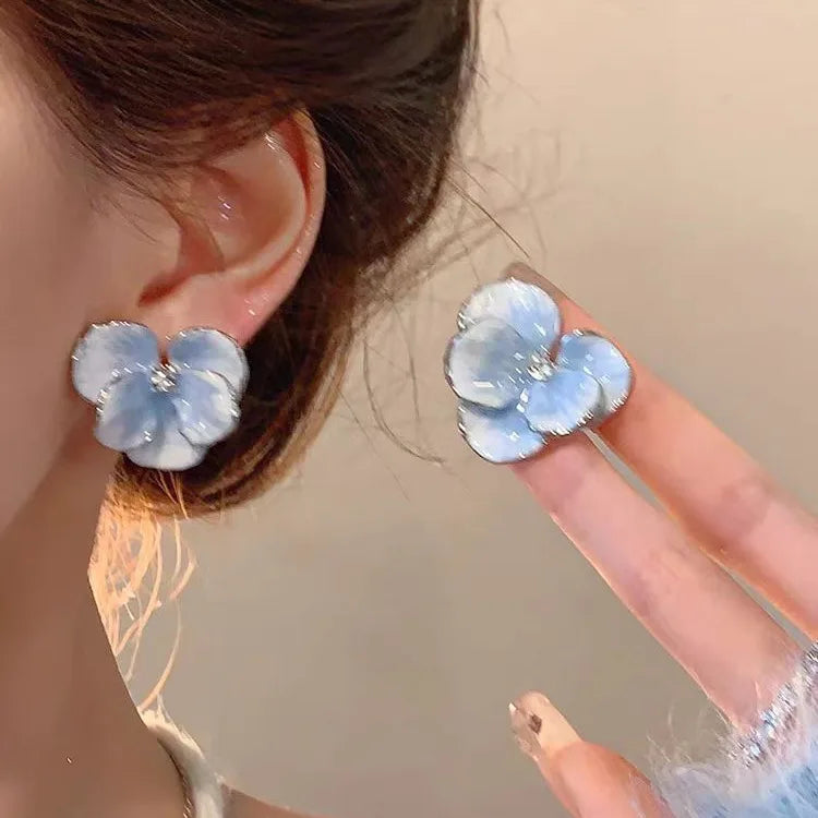 sengpan Flower Earrings Design Retro Petal Earings Women's Luxury Jewelry