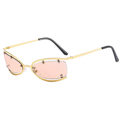 sengpan Square Y2K Women's Sunglasses Vintage Small Rectangle Lens Female hottie sun Glasses Men Retro Oculos Future technology Eyewear