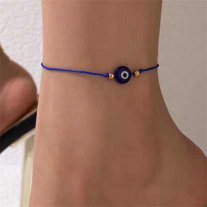 sengpan Simple Heart Boho Anklet Bracelets For Women Summer Holiday Beach Chain Bead Ankle Bracelet On Leg Foot Wedding Party Jewelry