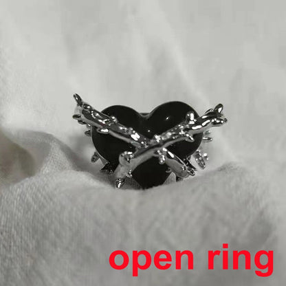 sengpan Creative Gothic Black Spider Animal Rings Funny Halloween Party Octopus Wizard Hat Ghost Pumpkins Finger Rings Halloween Jewelry