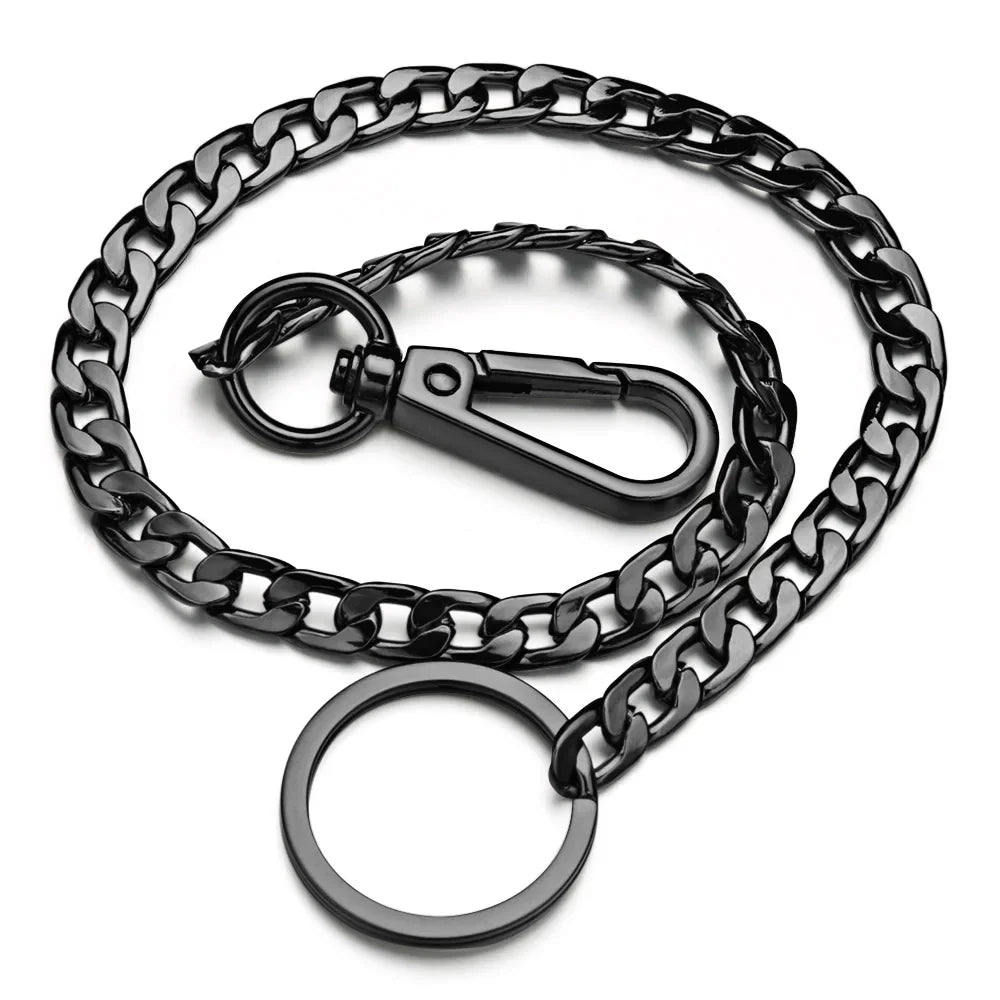 sengpan 42CM Long Metal Keychain Wallet Belt Chain Rock Punk Trousers Hipster Pant Jean HipHop Jewelry Men's Key Ring Chain K414