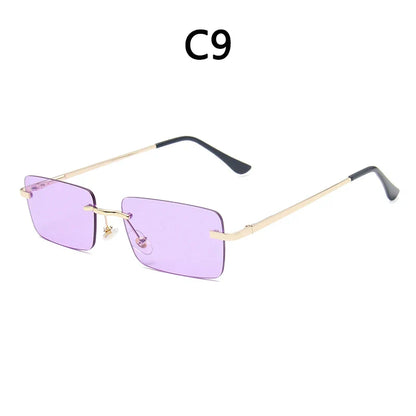 sengpan Rimless Sunglasses Man Stylish Sun Glasses Woman Pink Blue Glasses UV400 Summer Glasses