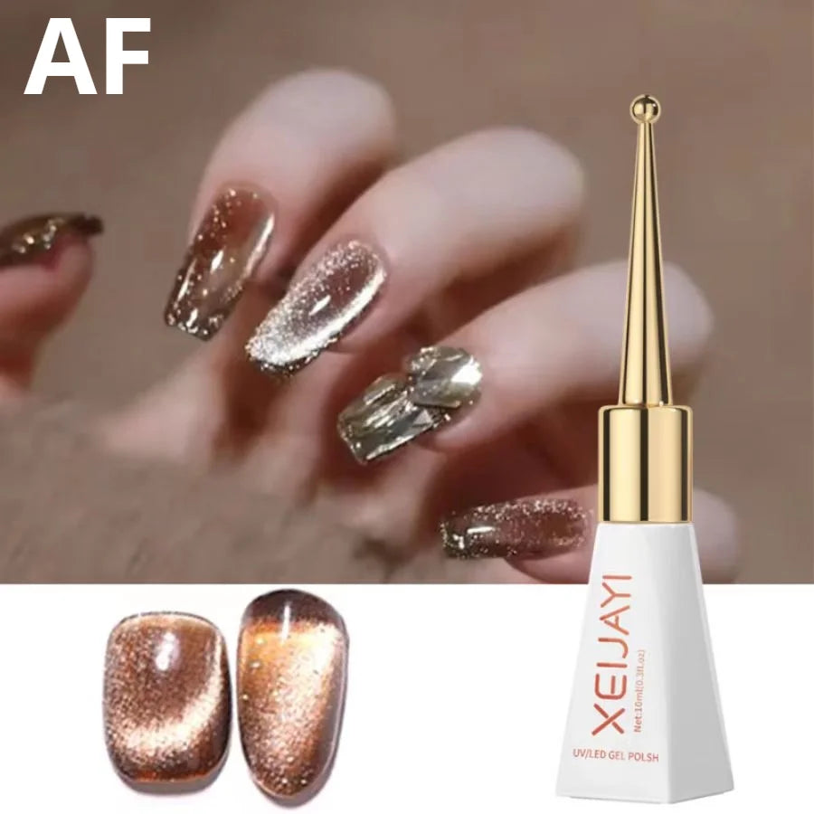 sengpan Magnetic Gel Purple Color Reflective Glitter Cat Eye Gel Polish 자석젤  Semi-permanent Nail Polish UV Venalisa for Manicure