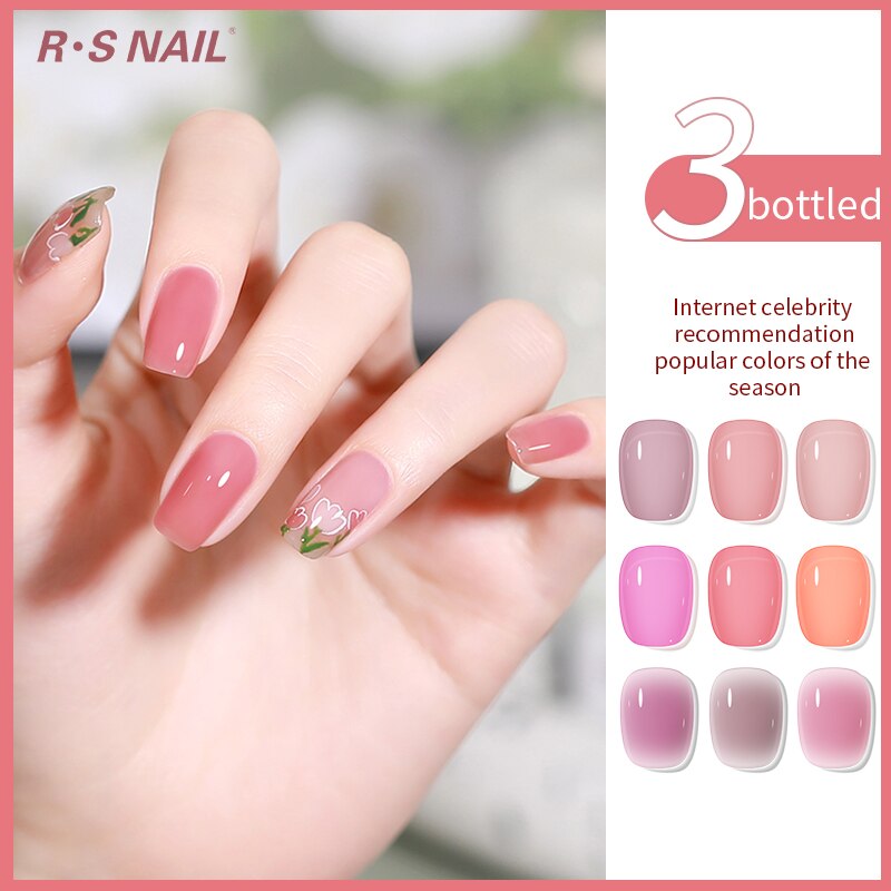 15ml Jelly Nude Color Gel Nail Gel Polish Clear Pink Semi-transparent French Gel Varnish Soak Off UV LED Nail Gel