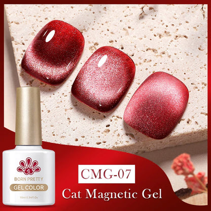 sengpan Super Holos Cat Magnetic Nail Gel Polish for Nails 10ml Soak Off Holographics Laser Gel Polish Auroras Glimmer Nails