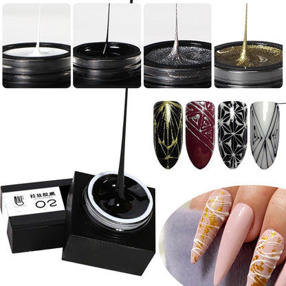 2023 New Spider Wire Nail Gel Polish White Black Paint Gel Hybrid Varnishes Web Stickers UV Lamp Soak Off Top Coat For Manicure