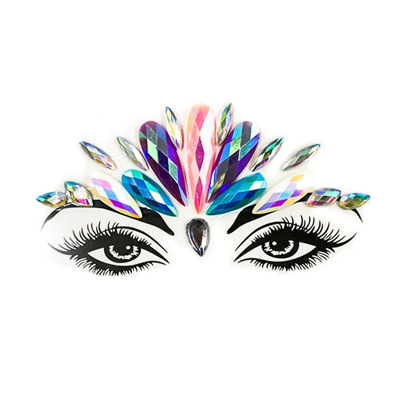 sengpan Rhinestones for Face Glitter for Face Stickers on Face Temporary Tattoos for Women Temporary Tattoos Fake Tattoo Tattoo Sticker