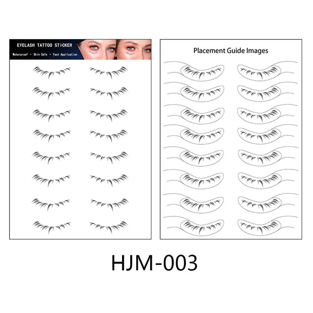 sengpan 8 Pairs Lower Eyelash Tattoo Stickers Makeup Fake Lashes Temporary Tattoo Patch Natural False Eyelash Eyelashes Extension