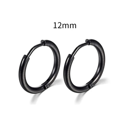 2022 New Simple Stainless Steel Small Hoop Earrings for Women Men Cartilage Ear Piercing Jewelry Pendientes Hombre Mujer