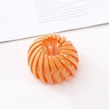 sengpan Ponytail Hair Rings Clips Hair Clips Women Bird Nest Shaped Hair Hairpin Simple Magic Lazy Braider Tool Women Hair Accessories