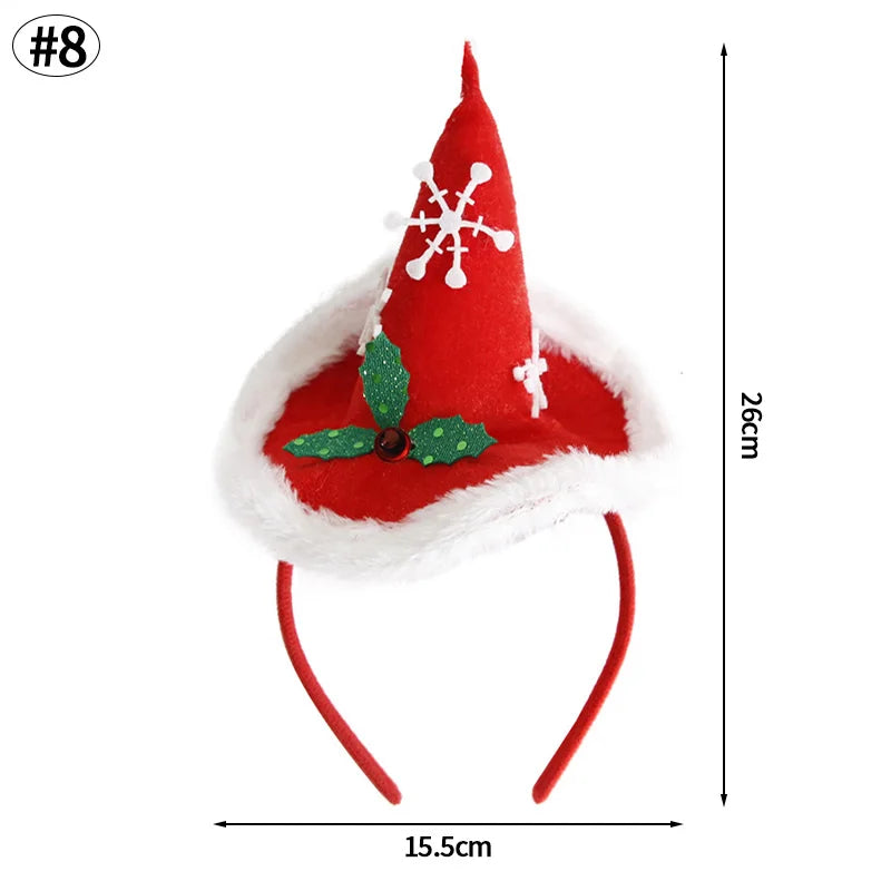 sengpan Christmas Bowknot Headband Cute Elk Snowman Bow Hair Hoop Xmas Hairband Hair Accessories 2025 Christmas Decor Supplies