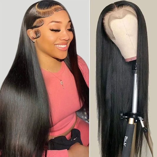 sengpan HD Lace Frontal Wig 28 30 inch Straight Human Hair Wigs 220% 13x4/6 Transparent Lace Front Wigs 5x5 Human Hair Lace Closure Wigs