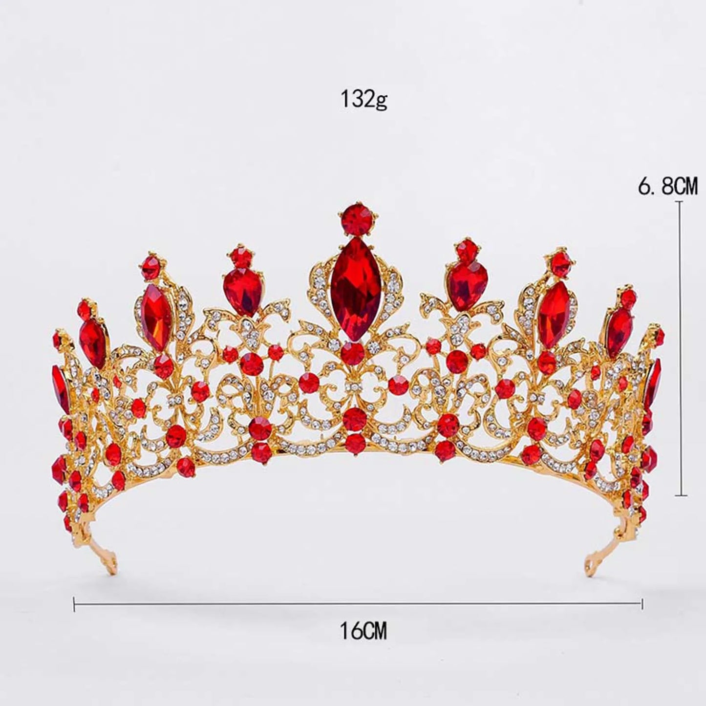 sengpan Baroque Wedding Hair Tiara Crystal Bridal Tiara Crown Queen Diadem Tiaras Wedding Hair Accessories Headpieces Head Jewelry