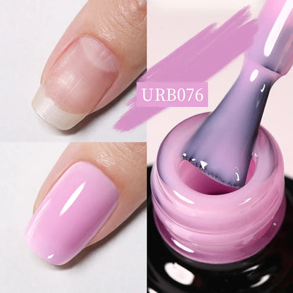 sengpan SUGAR Aurora Rubber Gel Nail Iridescent Pearl Effect Metallic Mirror Nails Manicure Soak Off UV LED No Wipe Top Coat Base Gel