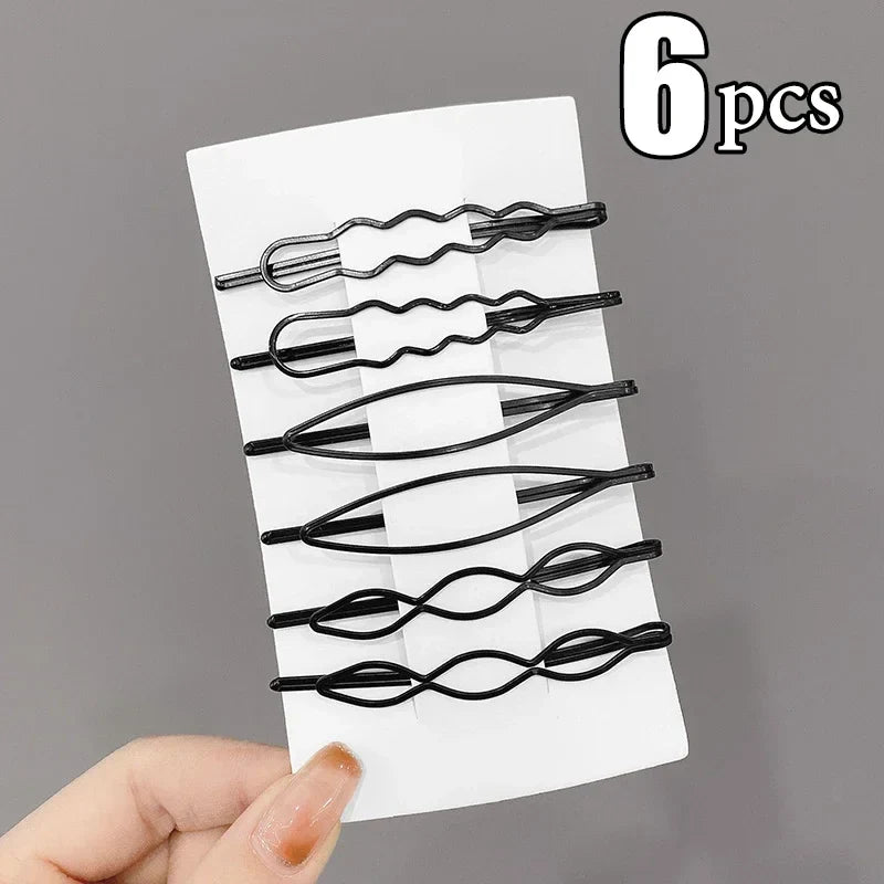 sengpan Black Hairpins for Women Barrettes Bobby Pins Headwears Girls BB Clips Headdress Barrettes Korean Hair Styling Accessories