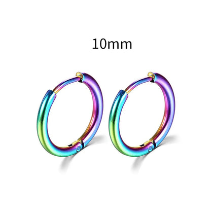 2022 New Simple Stainless Steel Small Hoop Earrings for Women Men Cartilage Ear Piercing Jewelry Pendientes Hombre Mujer