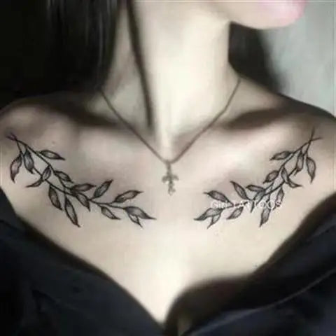 sengpan Dark Flower Sexy Tattoo Temporary Waterproof Female Stickers Chest ArmThigh Fashion Tatuajes Temporales Para Mujer Fake Tattoos