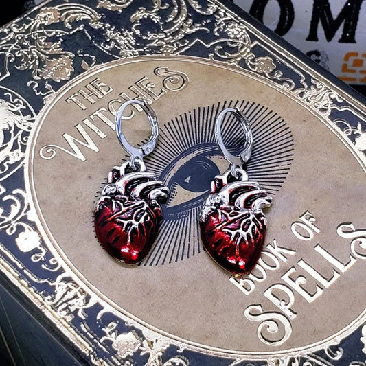 sengpan Anatomical Bloody Heart Gothic Earrings, Weird Halloween Horror Earrings, Women's Novelty Earrings, Hip Hop Rock Punk Jewelry