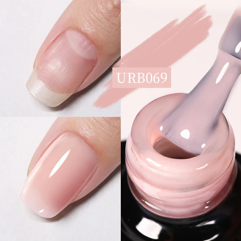 sengpan SUGAR Aurora Rubber Gel Nail Iridescent Pearl Effect Metallic Mirror Nails Manicure Soak Off UV LED No Wipe Top Coat Base Gel