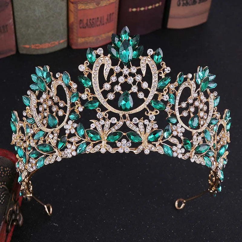 sengpan uxury Sparkling Crystal Bridal Hair Accessories Tiaras Big Diadem Crowns Girls Wedding Party Fashion Design Woman Ornaments