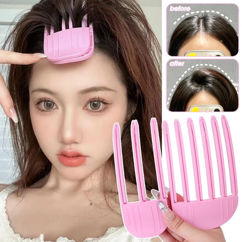 Dospita 3/6Teeth Fluffy Hairpin Curling Bangs Clips Hair Roots Volumizing Hair Clips Women Curling Fixed Shape Clips Volume Hair Roller