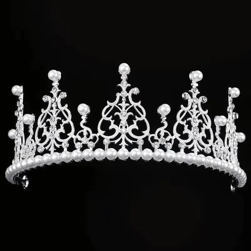 Lianfudai Elegant Luxury Girls Crystal Bridal Tiara Crown Birthday Party New Fashion Bride Queen Headbands Hair Jewelry Accessories