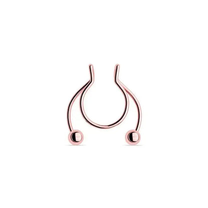 sengpan Stainless Steel Magnet False Nose Ring Magnetic Nose Clip Fake Septum Piercing Lip Rings Nariz Non Piercing Jewelry